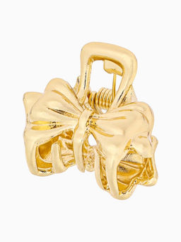 Цена за 2 шт. Крабики для волос «Либерти», набор 2 шт., бантик, 2 см, золото