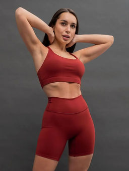 PELICAN, майка (модель топ) спортивная женская, Бордовый  фото 4