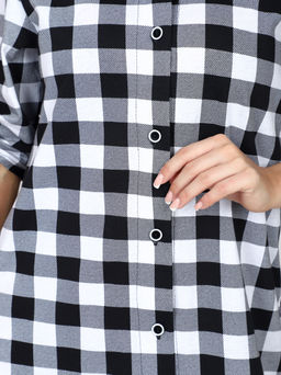 Халат - туника "Серая клетка" (М-679)