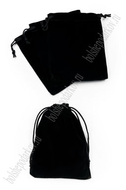 Мешочек бархатный 9*12 см (20 шт) SF-7581, черный