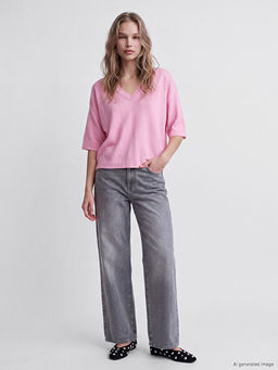 Straight Fit Kad?n Jean Pantolon