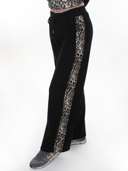 008 BLACK/LEOPARD Костюм спортивный зимний женский (95% хлопок, 5% полиэстер)