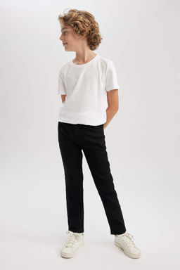 Джинсовые брюки прямого кроя для мальчиков Снова в школу - Defacto фото 2