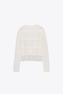 CHENILLE ROMANTIC CARDIGAN - Zara фото 8