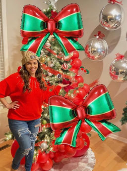 Рождественские шары с бантами, набор из 2 штук - Aopen фото 2