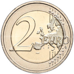 Монета 2 евро 2022 года Бельгия 35 лет программе Эразмус