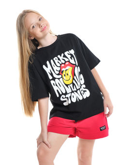 Футболка с принтом для девочки 22-9012 черный - Mini maxi фото 5