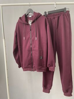 265ПМ Костюм мужской на молнии, марсала (3хнитка петля) - Knitka wear фото 2