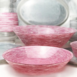 Набор столовый 18 предметов BRUSHMANIA PINK & GRANIT