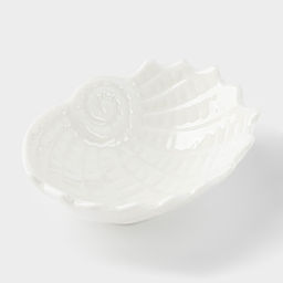 Блюдо «Ракушка», 9×7×3 см, керамика, белое