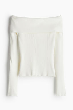 Top off-the-shoulder en punto de canale - H&m фото 7
