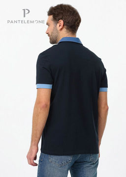 Мужская футболка-поло RP-036 Темно-синий - Pantelemone фото 3