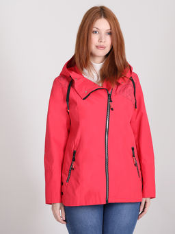 Ветровка женская кораллового цвета больших размеров - Almond фото 2