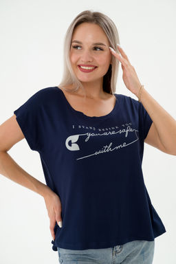 Футболка женская из вискозы Лирика синий You are safe - Амадэль фото 7