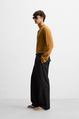 BUTTON-NECK KNIT T-SHIRT - Zara фото 4