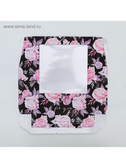 Цена за 5 шт. Кондитерская упаковка, коробка с ламинацией «Нежность», 20 х 20 х 4 см