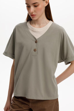 ЕВТ 3290/лесной туман блуза жен