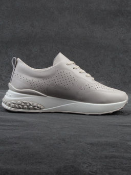 03-23F-2 BEIGE Кроссовки женские (натуральная кожа)