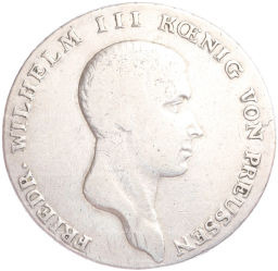 Монета 1 рейхсталер 1814 года A Пруссия