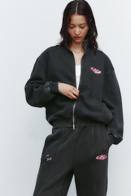 FADED SLOGAN SWEATSHIRT - Zara фото 4