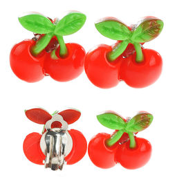 Набор украшений "Вишенка" (браслет, кольцо и клипсы) в пакете