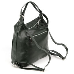 Женская кожаная сумка-рюкзак Sergio Valentini SV-90121 Блекиш Грин  фото 4