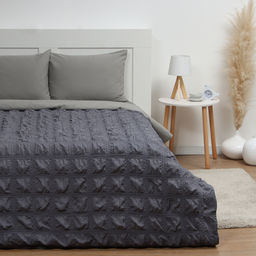 Покрывало евро LoveLife Texture: dark gray, 240×230±5 см, микрофайбер