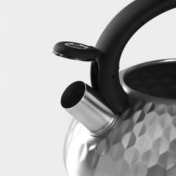 Чайник Magistro Glow, 3 л, со свистком, ручка soft-touch, индукция, нержавеющая сталь, серебристый