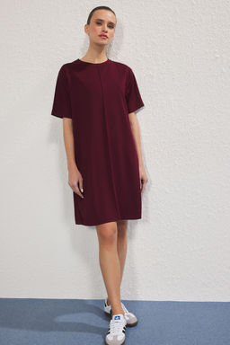 Trendyolmilla Siyah Yumusac?k Nervurlu Shift/Duz Kesim Mini Orme Elbise TWOSS25EL00778 фото 6