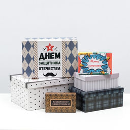 Набор подарочных коробок 6 в 1 Лучшему мужчине, 30.5?20?13 - 13.5?8?5 см