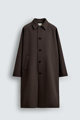 LIMITED EDITION LONG WOOL TRENCH COAT - Zara фото 9