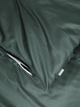Пододеяльник сатин-страйп 175x210 зеленый сатин - Denastia фото 4