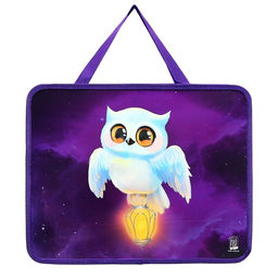 Папка с ручками пластик А4 75мм 330*260 ПМ-А4-26 ArtFox STUDY дев Совушка  фото 2