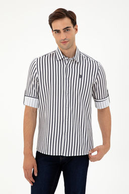 Мужская темно-синяя рубашка с длинным рукавом Неожиданная скидка в корзине - U.s. polo assn фото 3