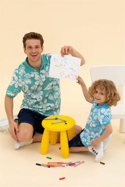 Бирюзовая футболка-поло для мальчика Неожиданная скидка в корзине