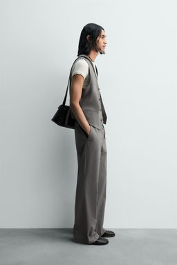 LIMITED EDITION STRIPED STRUCTURE SUIT WAISTCOAT - Zara фото 13