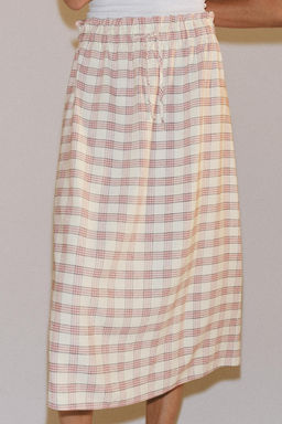 FALDA MIDI CUADROS ZW COLLECTION / Multicolor - Zara фото 2