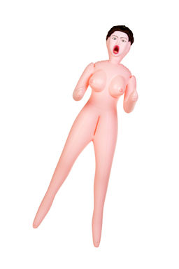 Кукла надувная Dolls-X by TOYFA Violet, брюнетка, с тремя отверстиями, кибер вставка: вагина