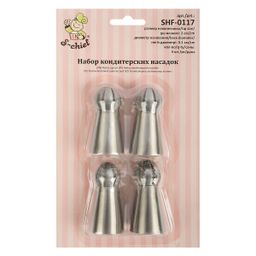 S-CHIEF SHF-0117 Набор кондитерских насадок нержавеющая сталь 6 см 4 шт металл фото 3