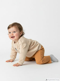 Bisiklet Yaka Erkek Bebek Sweatshirt ve E?ofman Alt?