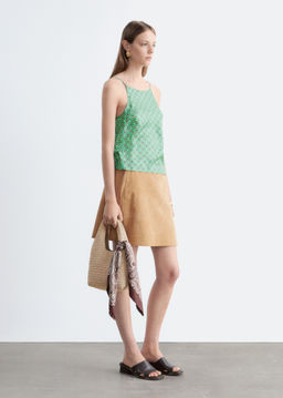 Top de seda con ribetes en contraste - H&m фото 6