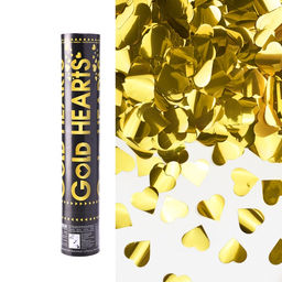 Хлопушка пневматическая «Сердца», золото, 30 см