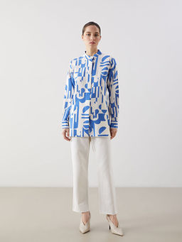 Hakim Yaka Desenli Kad?n G?mlek Tunik