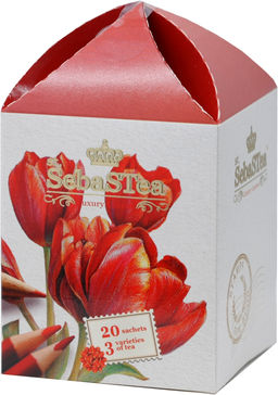 SebaSTea. 8 марта. Tender Assorted. Красные тюльпаны карт.упаковка, 20 пак.