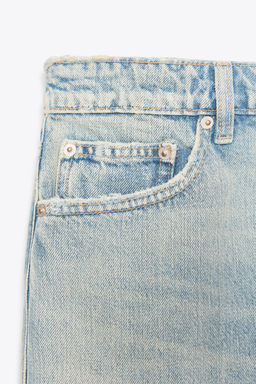 RIPPED TRF BAGGY DENIM BERMUDA JORTS - Zara фото 8