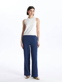 Kad?n Bisiklet Yaka D?z Triko Atlet