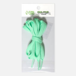 Цена за 10 шт. Шнурки для обуви, пара, плоские, 8 мм, 120 см, мятные