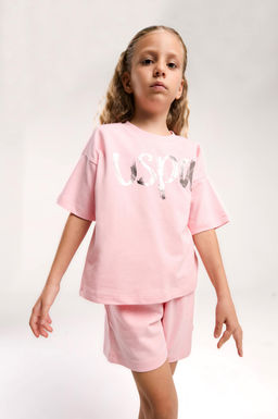 K_z _ocuk Somon Pijama Tak_m_ Sepette S_rpriz _ndirim - U.s. polo assn фото 3