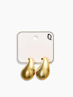 Цена за 2 шт. Серьги "Капли Бо" двойные, цвет серебристо-золотой