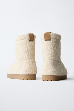 FAUX SHEARLING ANKLE BOOTS - Zara фото 5